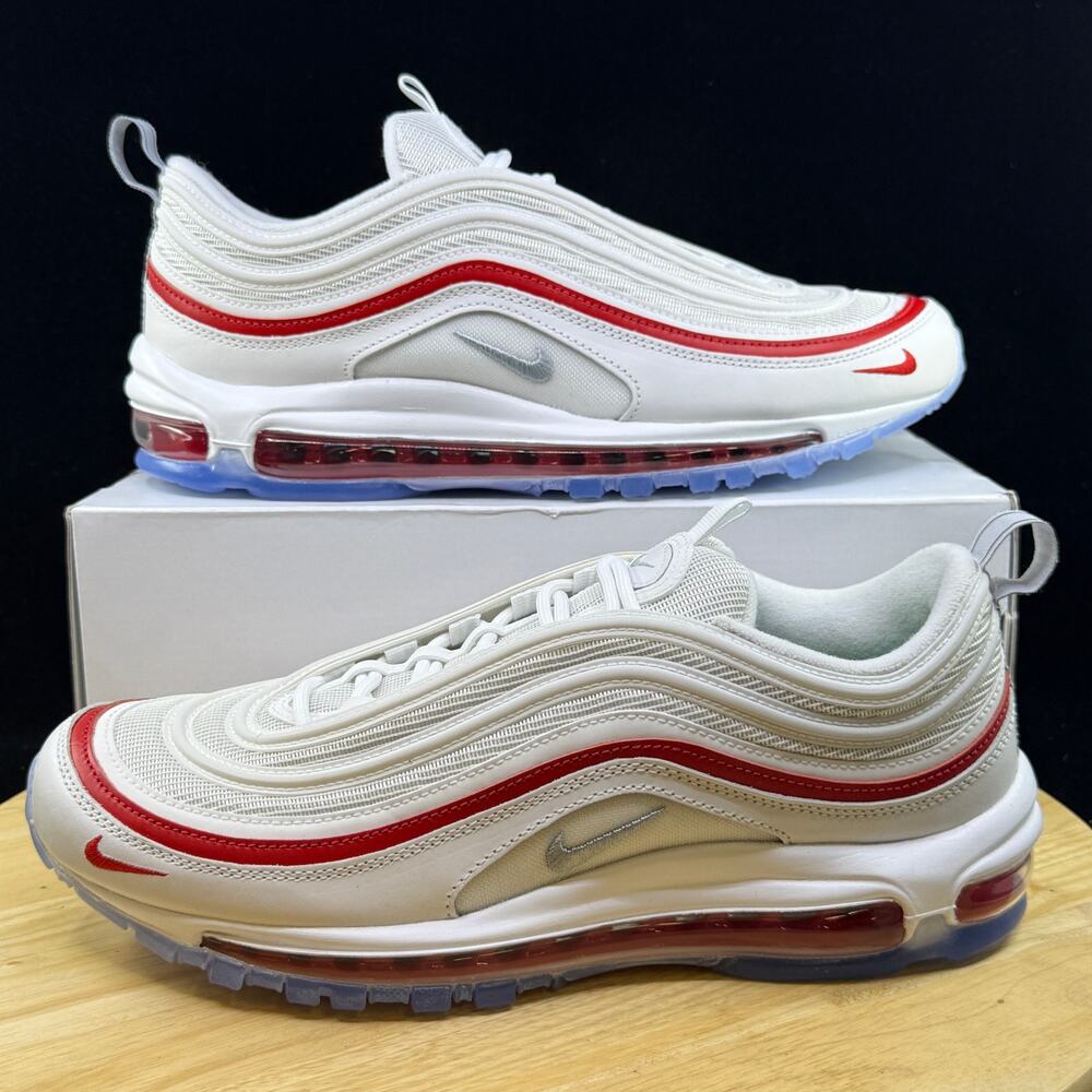 Nike Air Max 97 Id Nike By You White-Phantom-Red Size 10 [FN6743-900] New